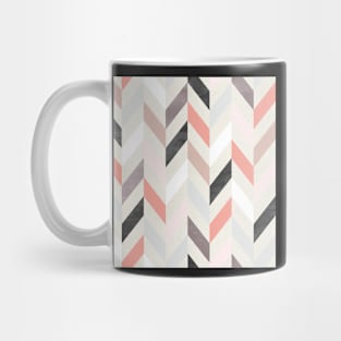 Modern Chevron in Black and Pink Mug